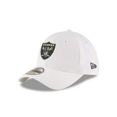 White Las Vegas Raiders Hat - New Era NFL White Team Classic 39THIRTY Stretch Fit Caps USA6574180